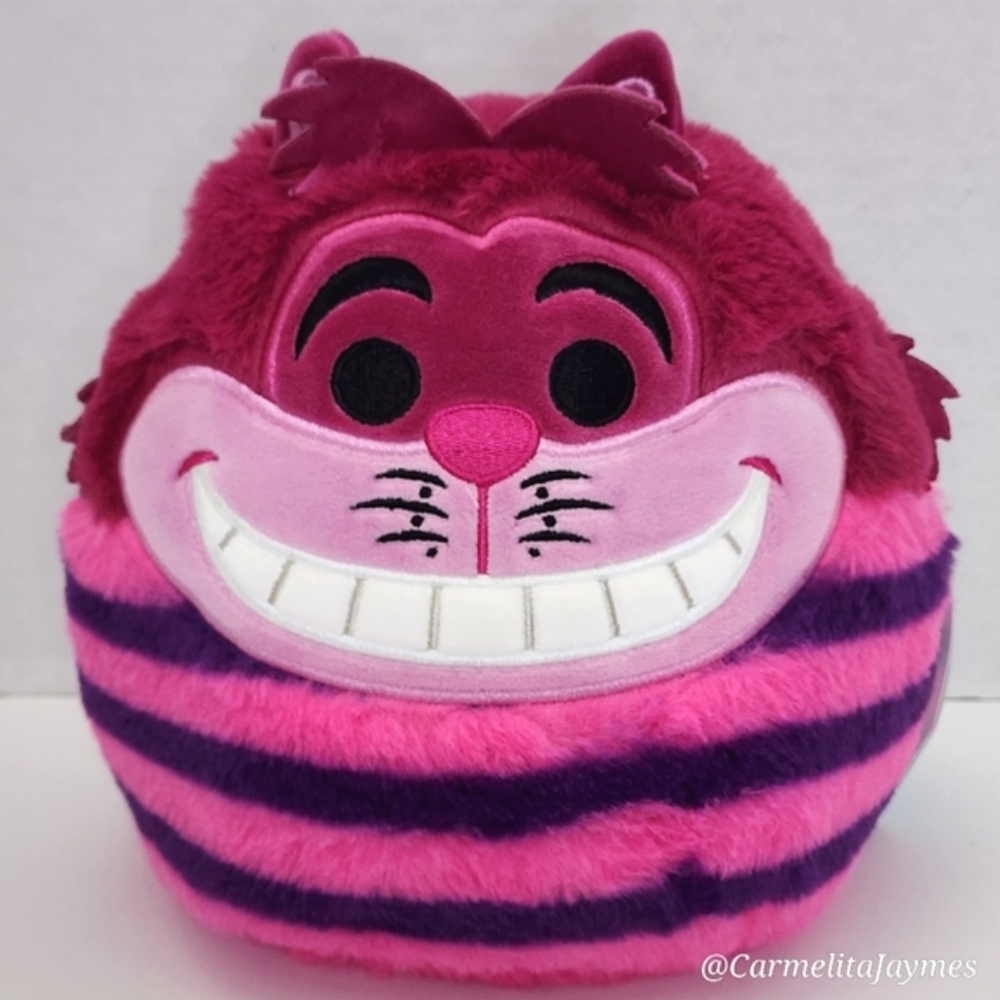 CHESIRE CAT 😻8" Pink Cat w Mishevious Smile FuzzAMallow Disney Squishmallow NWT